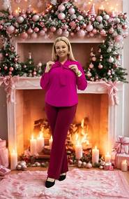 Wizytowa bluzka z wiązaniem